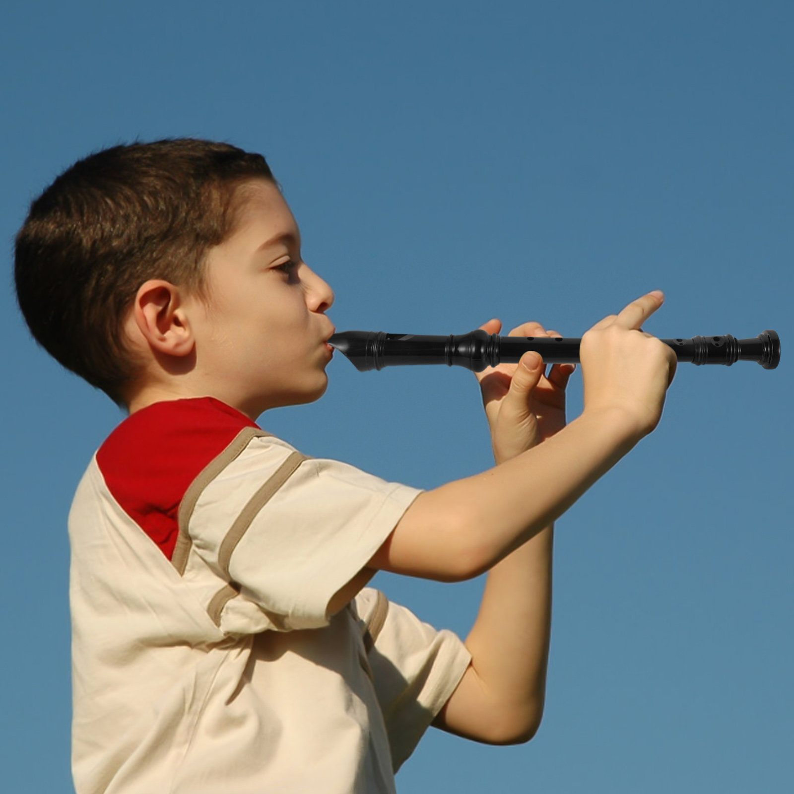 Soprano Recorder Plastic - 8-otworowa fletna sopranowa, czarna, z przezroczystym